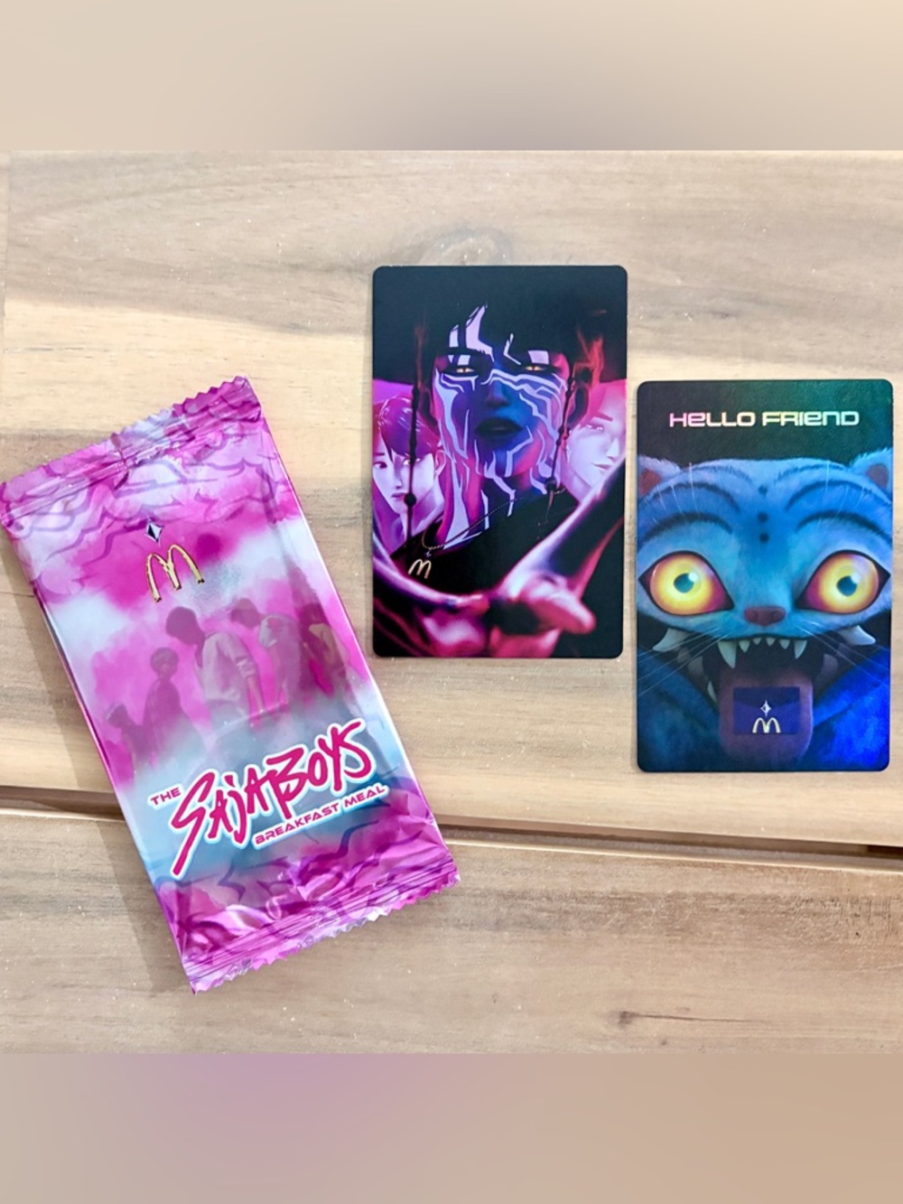 mcdonald’s kpop demon hunters - jinu holographic saja boys meal photo card